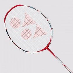 STRUNG - YONEX - ARC SABER 11 BADMINTON RACKET - METALLIC RED / BLUE