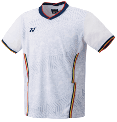 YONEX - CHINA TEAM UNIFORM MEN'S CREW NECK SHIRT - WHITE - 10486EX - Euro S