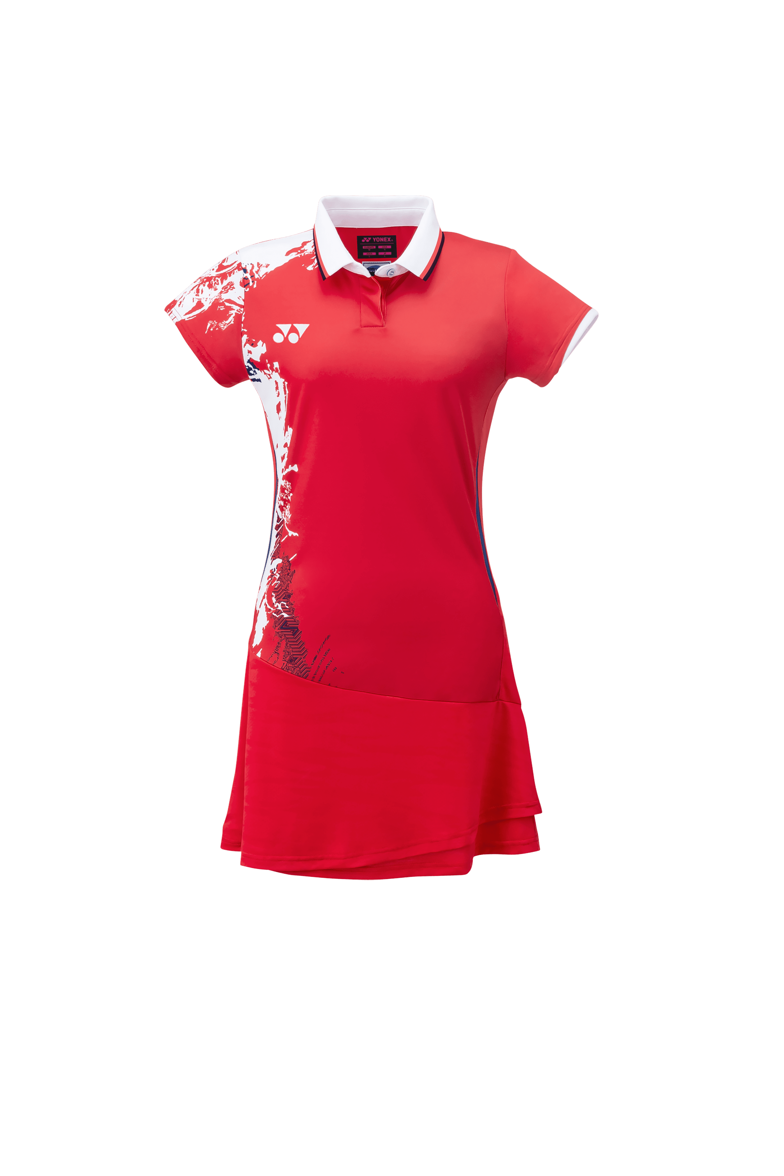 YONEX - CHINA OLYMPIC TEAM UNIFORM WOMEN'S DRESS WITH INNER SHORTS - RED / WHITE - 20680EX - Euro L