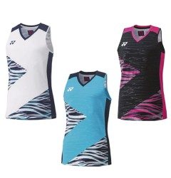 YONEX - WOMEN'S SLEEVELESS TOP - BLACK / PINK - 20638EX - Euro M