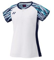 YONEX - WOMEN'S BADMINTON SHIRT - WHITE / NAVY - 20636EX - Euro L