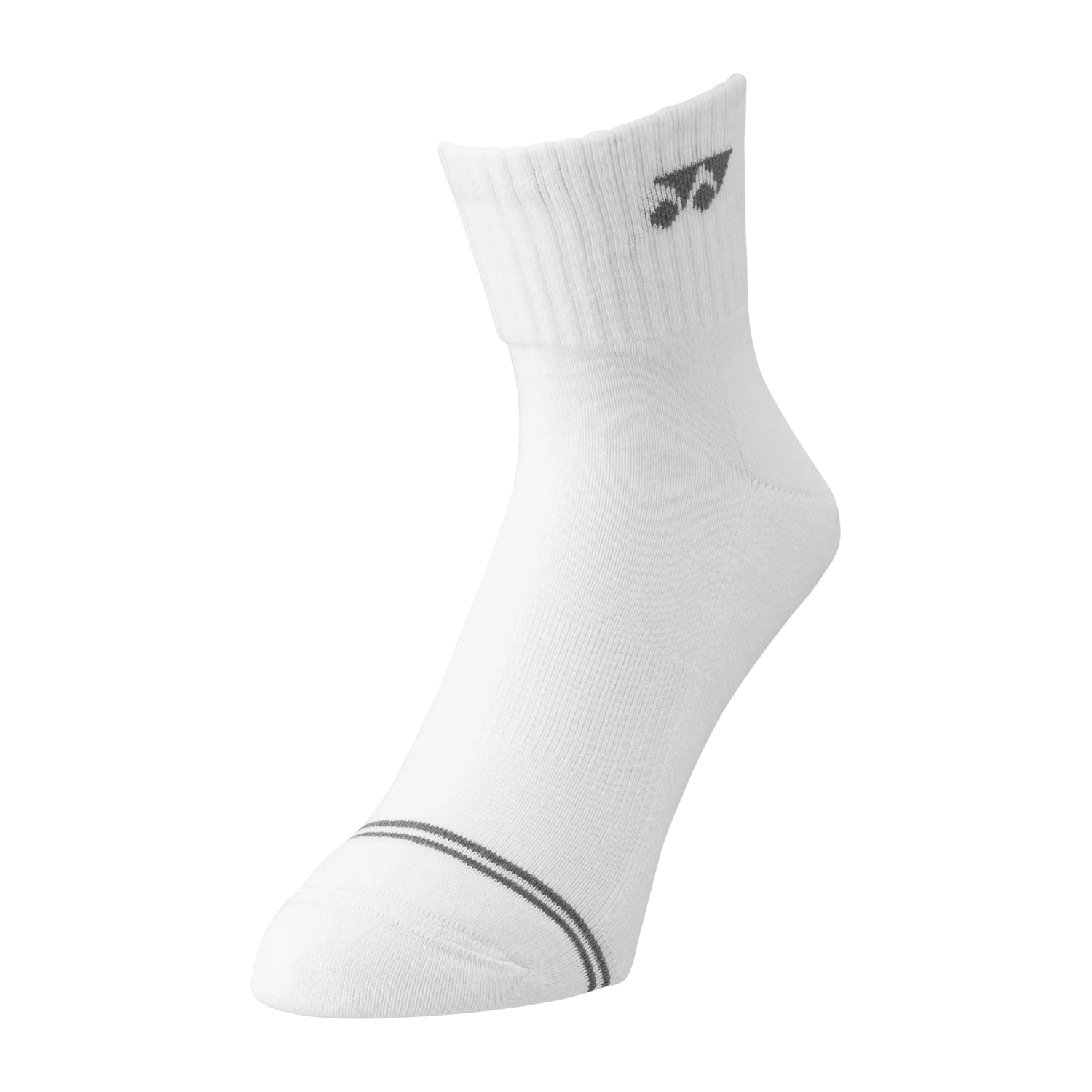 YONEX - SPORTS QUARTER SOCKS - WHITE / GREY - 19217EX - S - 3 PACK