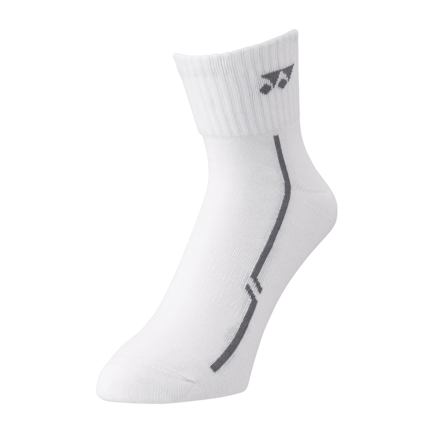 YONEX - SPORTS QUARTER SOCKS - WHITE / GREY - 19217EX - S - 3 PACK