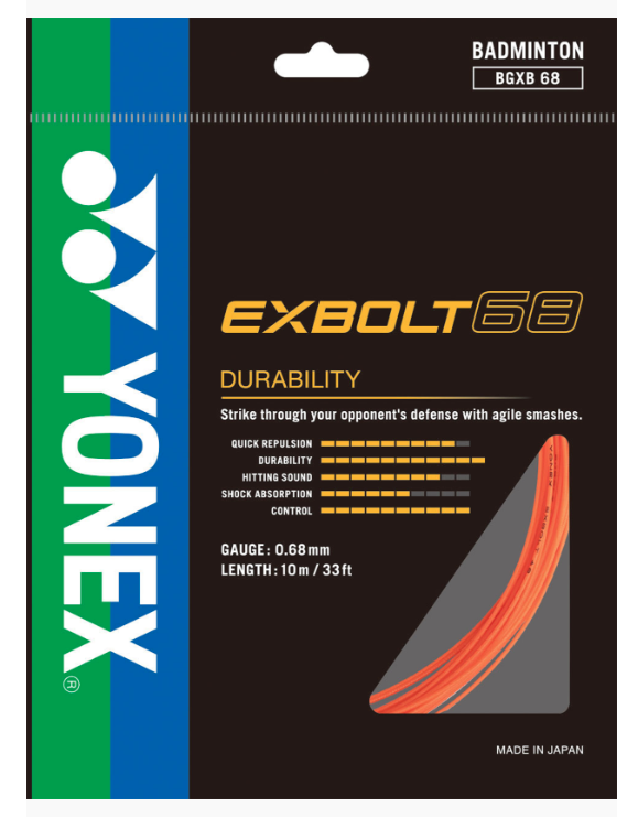 YONEX - EXBOLT 68 - FLASH ORANGE