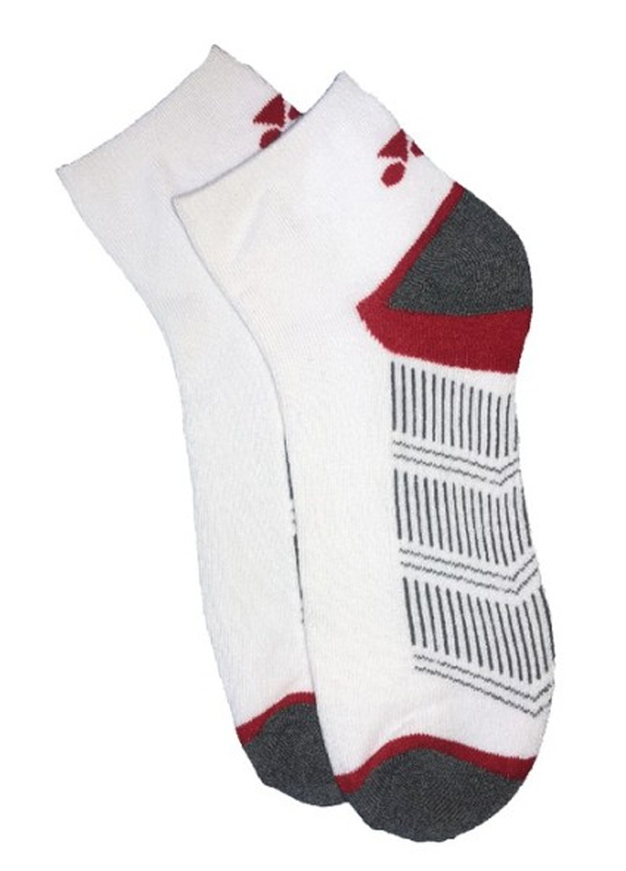 YONEX - TruDRY SOCKS - WHITE / GREY / RED - SSSB-100104CM-S