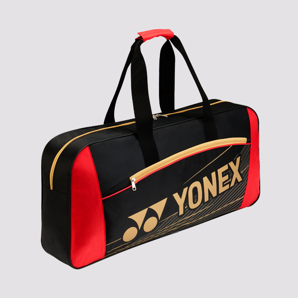 YONEX - TEAM SERIES TOURNAMEN BAG 4711EX - BLACK / GOLD / RED