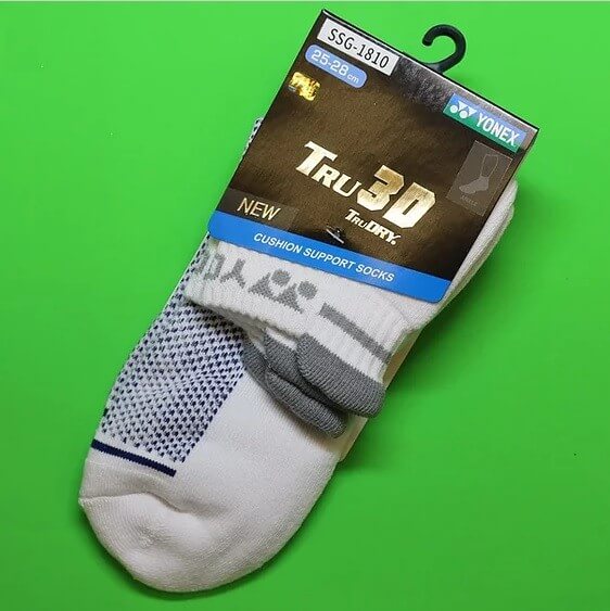 YONEX - TRU 3D TruDRY SOCKS - WHITE / GREY / NAVY - SSG-1810