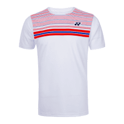 YONEX - MEN'S SHIRT - WHITE / RED - 16347EX - Euro XXS