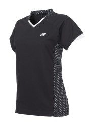 YONEX - WOMEN'S BADMINTON SHIRT - BLACK / WHITE- 20137EX - Euro XS