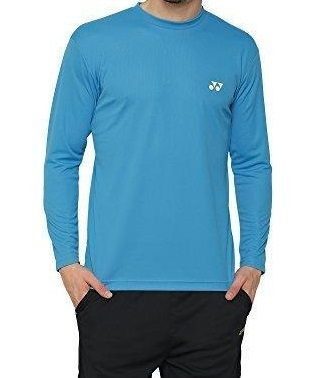 YONEX - UNISEX LONG SLEEVE SHIRT - VIVID BLUE - LT2025EX - Men's Euro L / Women's Euro M