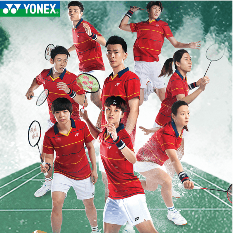 YONEX - CHINA TEAM UNIFORM MEN'S SHIRT - RED - YOBC1001CR - Euro L