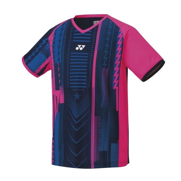 YONEX - MEN'S CREW NECK SHIRT - 10441EX NAVY/PINK - Euro S