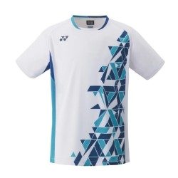 YONEX - MEN'S CREW NECK SHIRT - 10442EX WHITE/TURQUOISE - Euro S